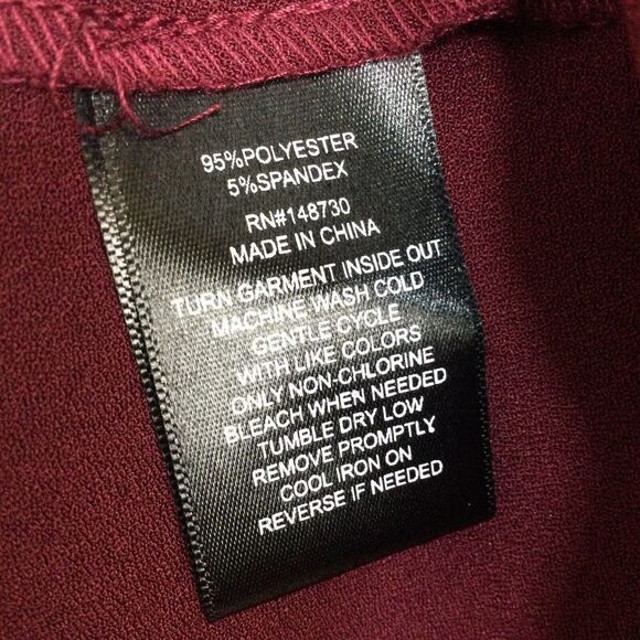 ECI Beige New York Womens Bell Sleeve Fit & Flare Dress Wine Size 8 NWT - Picture 8 of 9